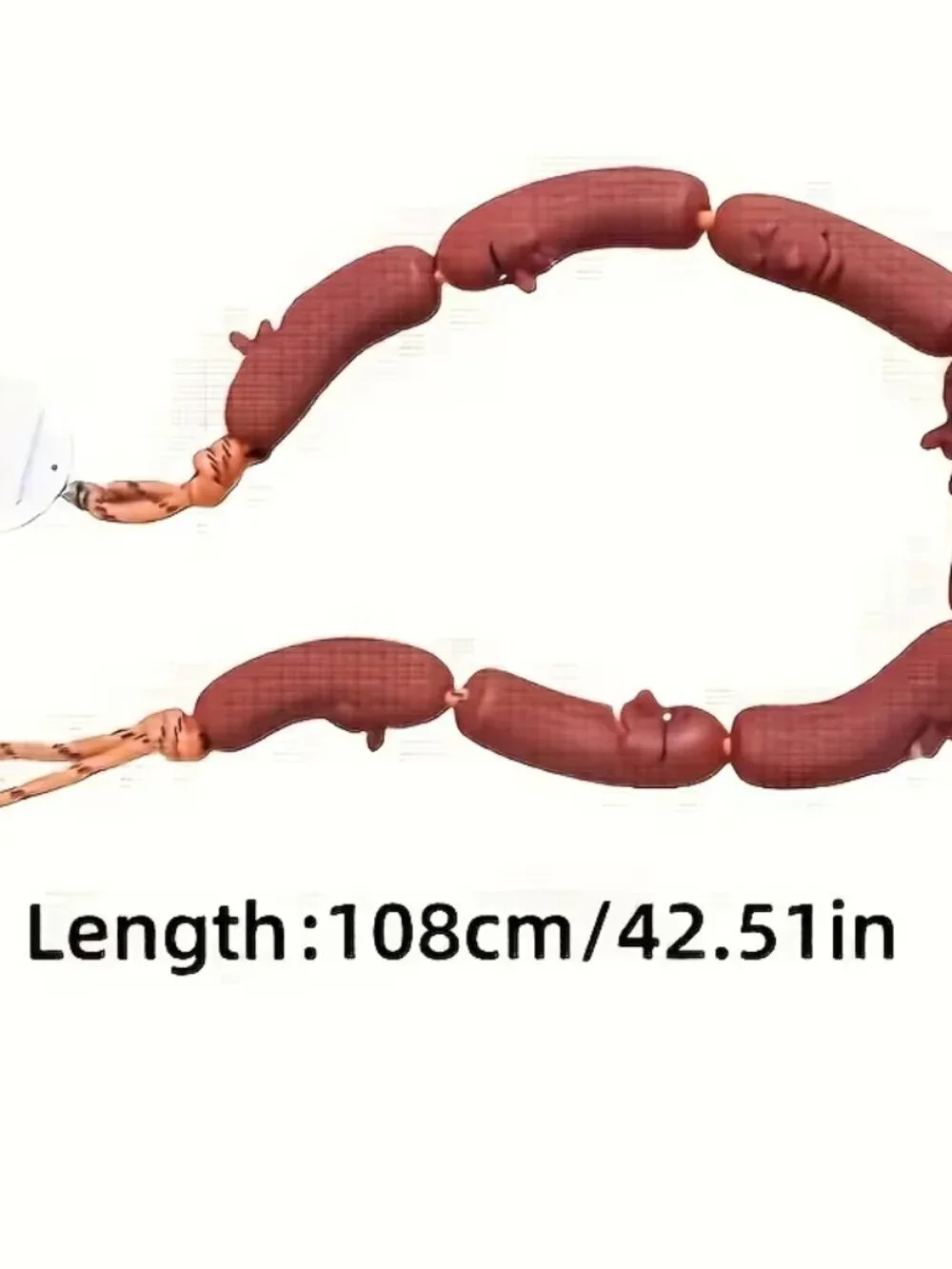 Novelty Hot Dog Sausage Dog Leash 42.5